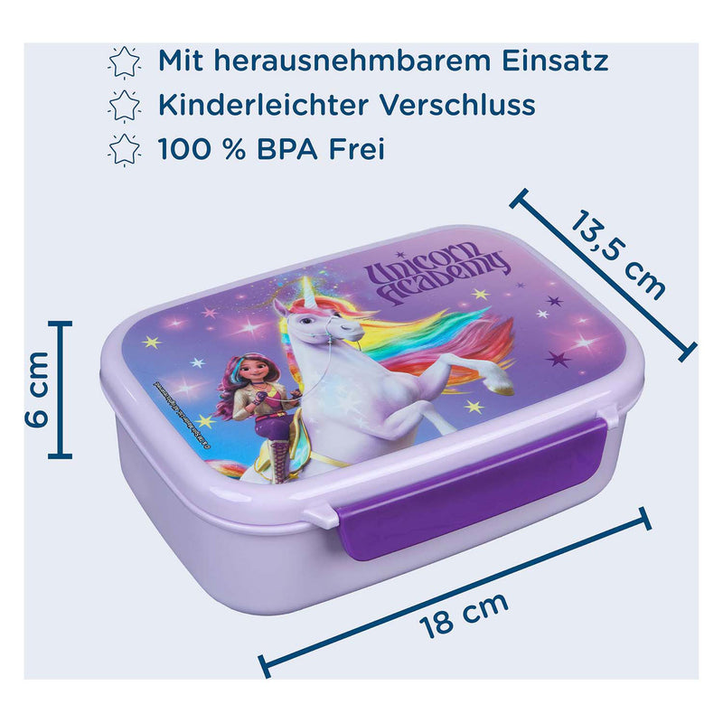 Load image into Gallery viewer, Undercover unicorn academy lunchbox met snackbakje
