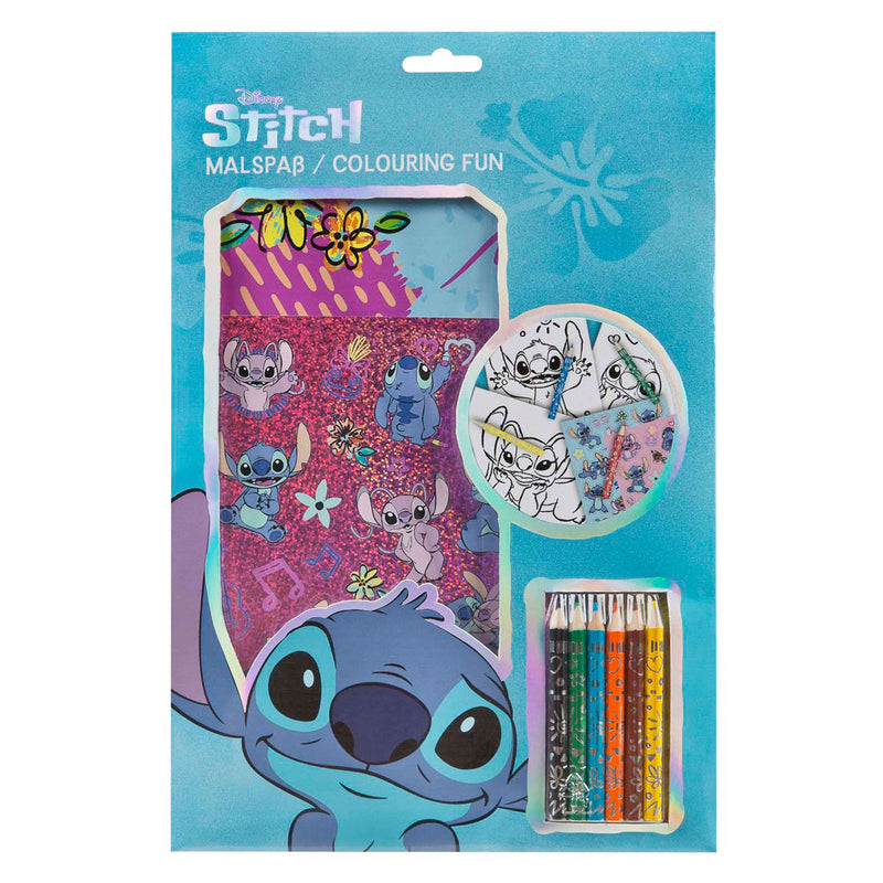 Load image into Gallery viewer, Undercover kleurblok stitch met kleurpotloden en stickers
