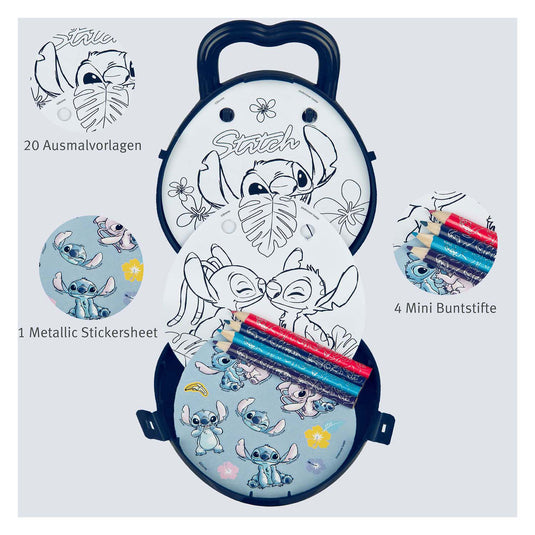 Undercover kleurset to go stitch met kleurpotloden en stickers