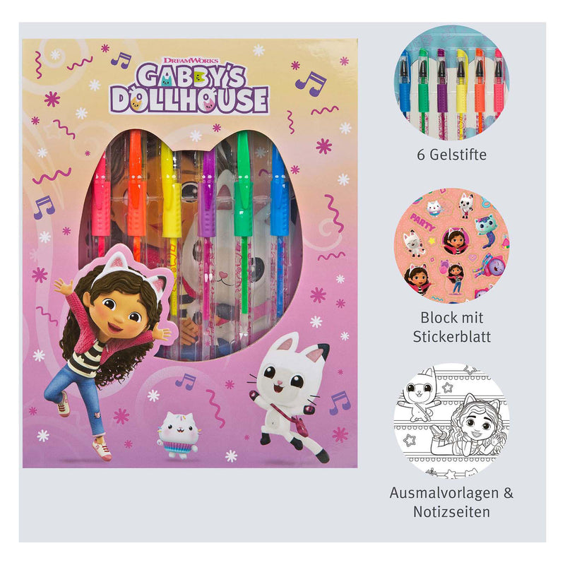 Load image into Gallery viewer, Undercover kleurset met gelpennen gabby's poppenhuis
