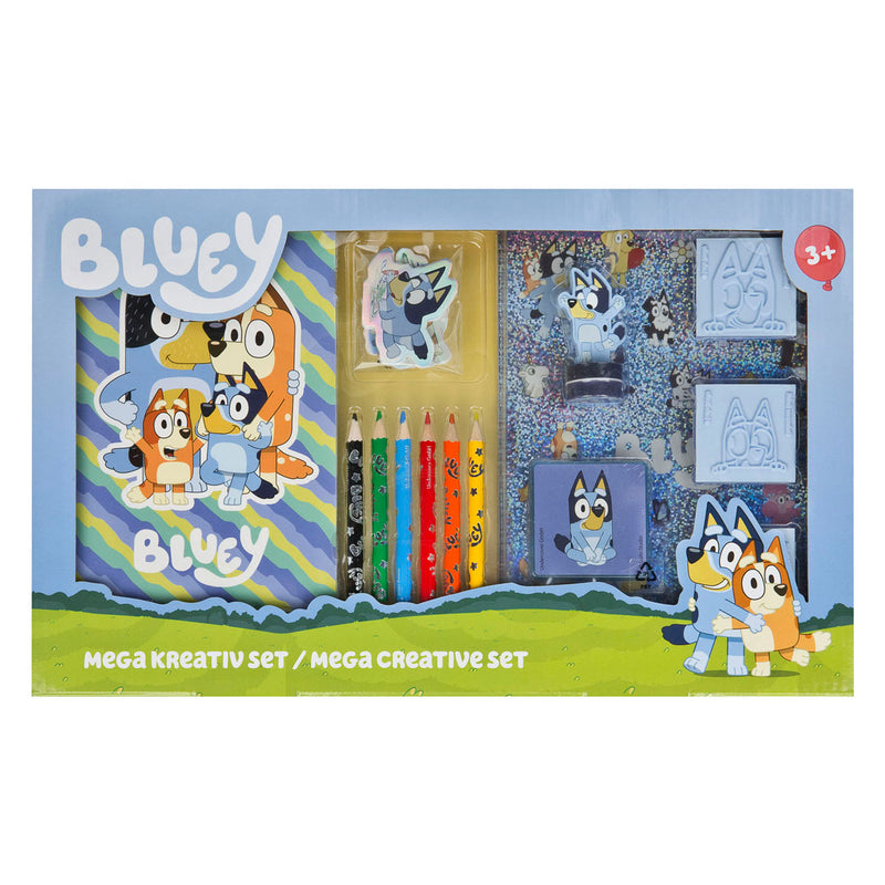 Load image into Gallery viewer, Undercover mega kleur en stempel set bluey - 15dlg.
