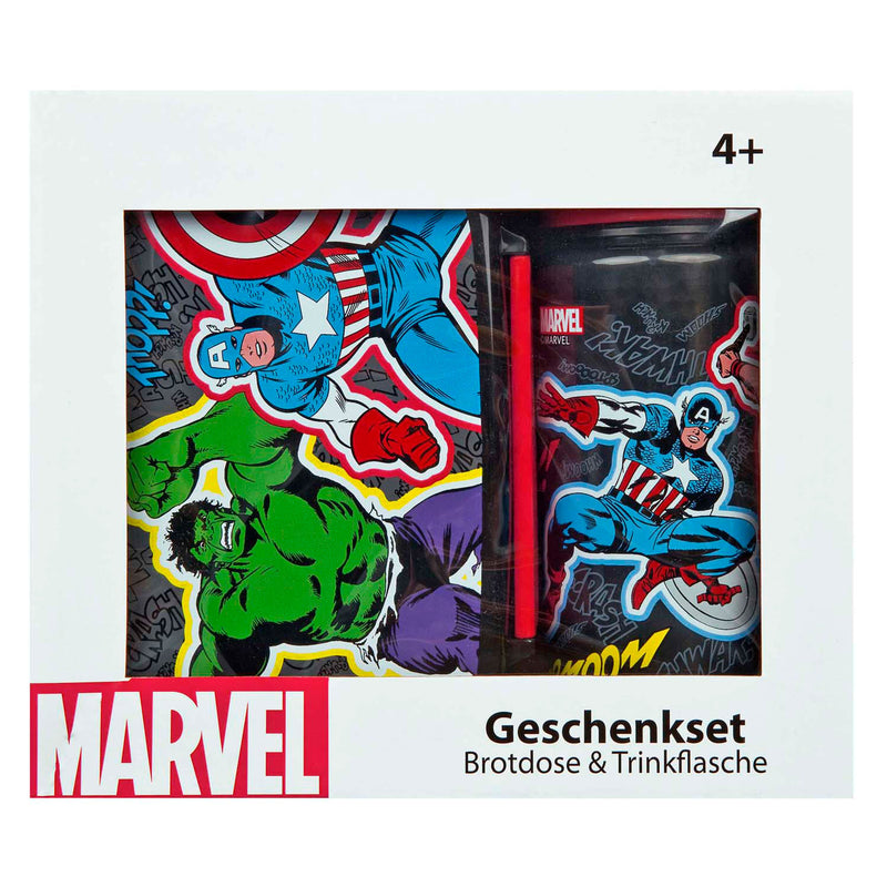 Afbeelding laden in galerijviewer, Undercover broodtrommel en drinkbeker set marvel avengers lunchset.
