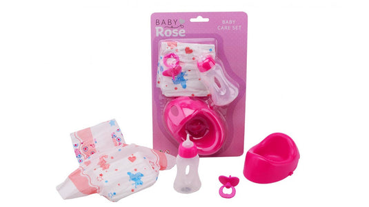 Johntoy john toy baby rose 4-delige verzorgset
