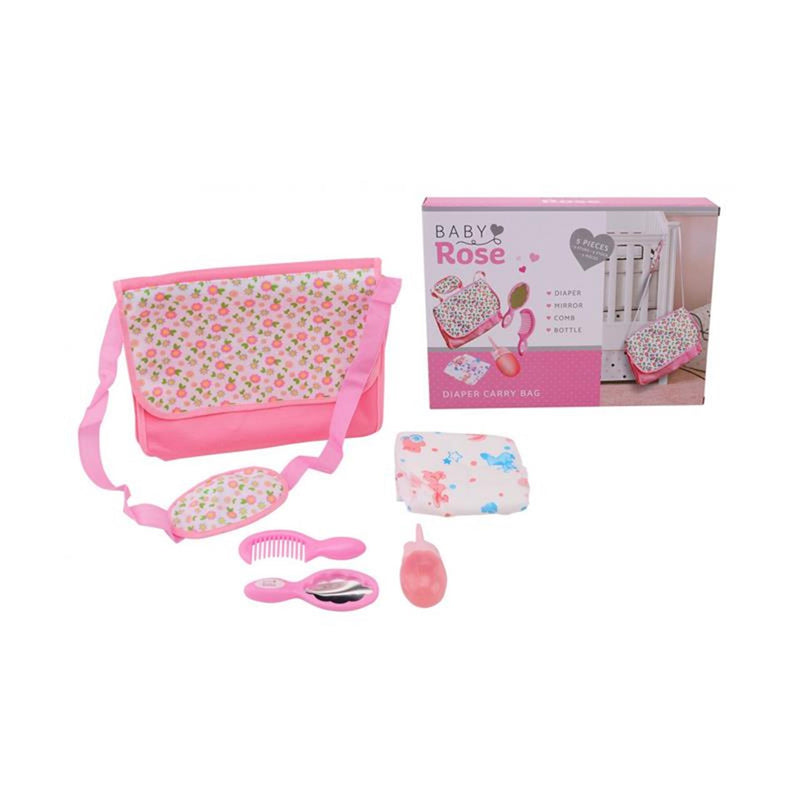 Load image into Gallery viewer, Johntoy baby rose luier draagtas met accessoires
