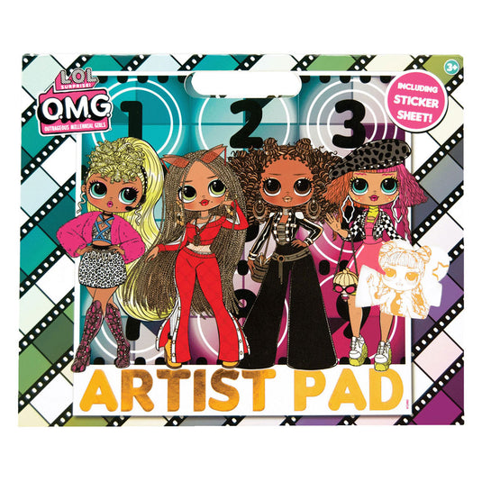 L.o.l. surprise! l.o.l. artist pad kleurboek met stickervel