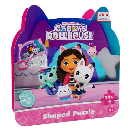 Merkloos sans marque gabby's poppenhuis shaped puzzel, 24st.