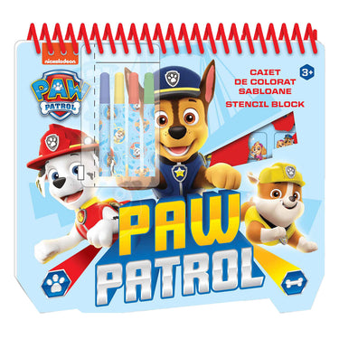 Paw patrol kleurblok met stiften + stickers + sjabloon