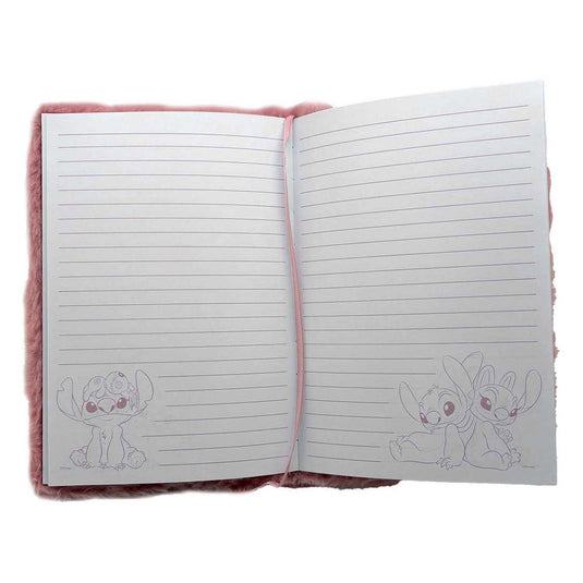 Merkloos sans marque stitch pluche notitieboek stitch angel.