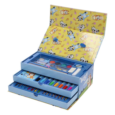 Speelgoedland bluey kleurkoffer set - 52dlg.