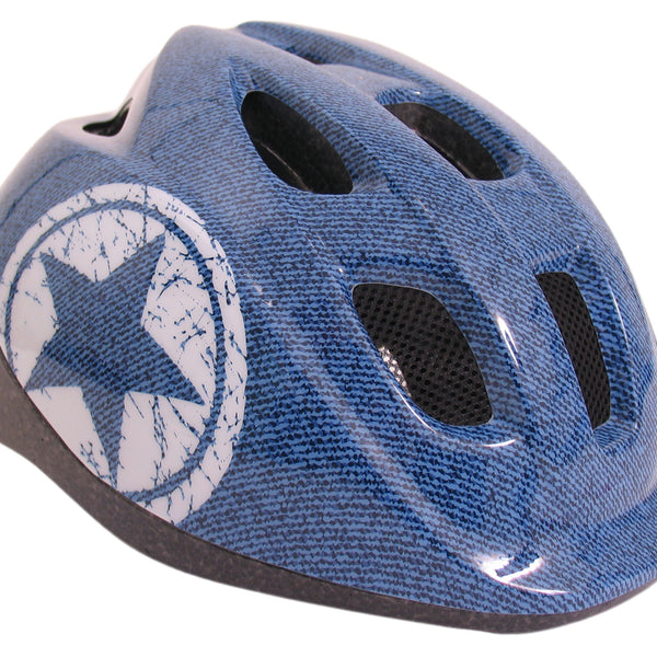 Polisport kinderhelm Jeans. maat: S (52 56 cm), kleur: Blauww