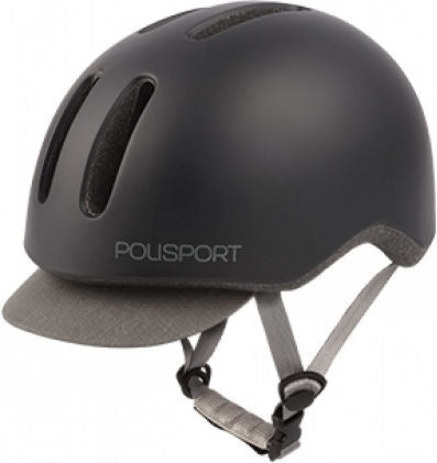 Load image into Gallery viewer, Polisport helm Commuter mat zwart grijs M 54-58cm
