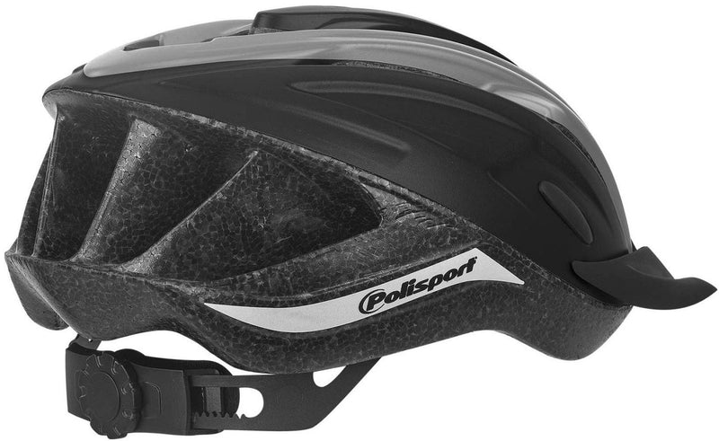Load image into Gallery viewer, Polisport PolispGoudt ride in fietshelm m 54-58cm zwart grijs
