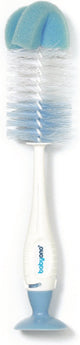 Babyono baby ono wit blauw flessenborstel met spons zuignap 728 01