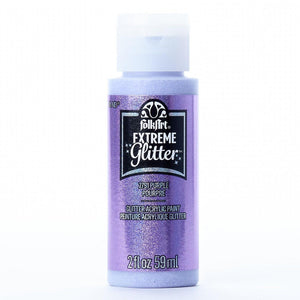 Folkart • extreme glitter acrylic paint purple 59ml