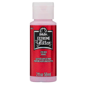 Folkart • extreme glitter acrylic paint red 59ml