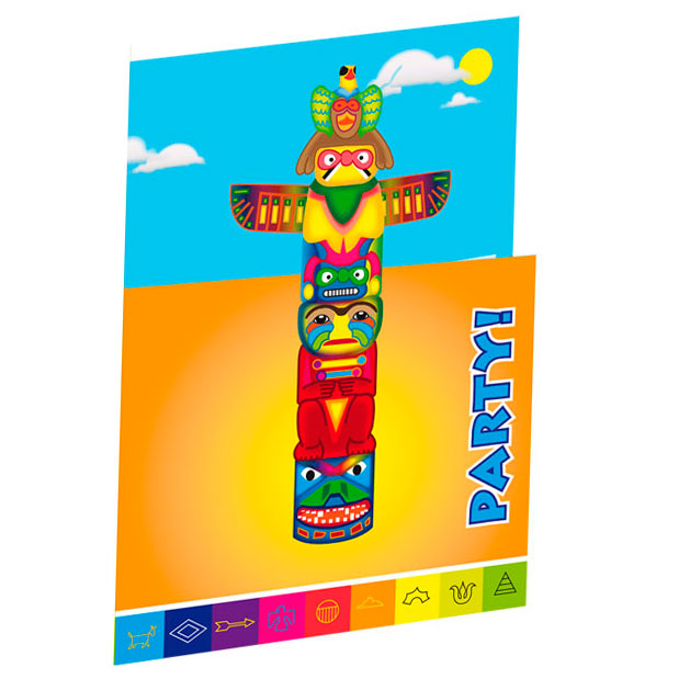 Load image into Gallery viewer, Folat bv indianen uitnodigingen, 8st.
