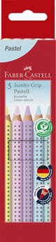 Merkloos sans marque faber-castell kleurpotloden -jumbo grip - pastel kleuren - 5 stuks - fc-110991