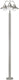 Eglo sidney - buitenverlichting - tuinpaal - 3 lichts - rvs - wit