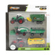 Toi-toys metal landbouw set 6-delig tractor + aanhanger 4 assorti