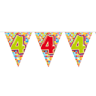 Folat bv mini vlaggenlijn blocks 4 jaar, 3mtr.