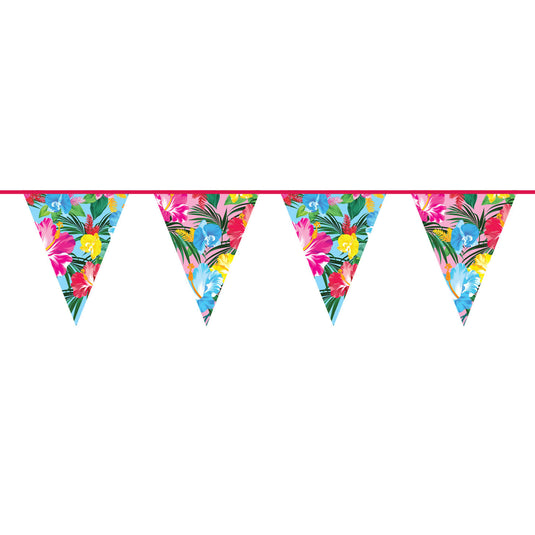 Folat bv vlaggenlijn tropical bloemen, 10mtr.