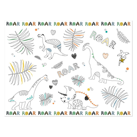 Folat bv kleurplaat placemat dino roars, 6st.