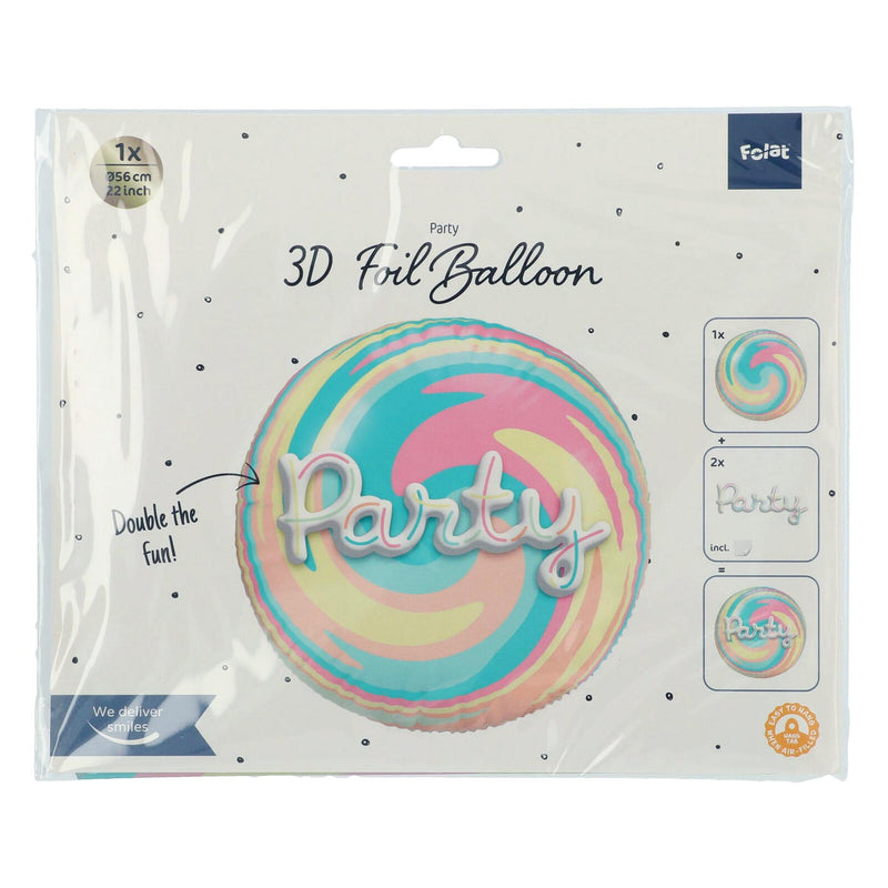 Load image into Gallery viewer, Folat bv 3d folieballon 'party' 56cm
