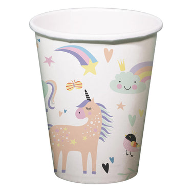 Folat bv papieren bekers unicorns rainbows 250ml, 6st.
