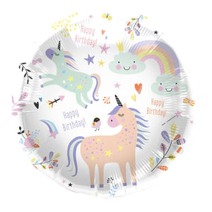 Folat bv folieballon happy birthday unicorns 45cm.