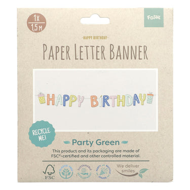 Folat bv letterslinger eco party 1,5 meter
