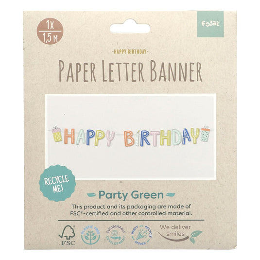Folat bv letterslinger eco party 1,5 meter