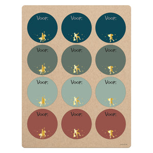 Folat bv cadeau naamstickers sint en piet, 12st.