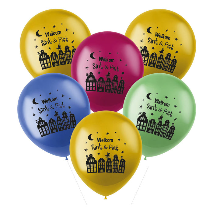 Load image into Gallery viewer, Folat bv ballonnen welkom sint piet, 6st.
