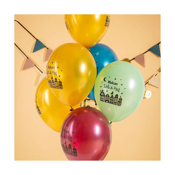 Load image into Gallery viewer, Folat bv ballonnen welkom sint piet, 6st.

