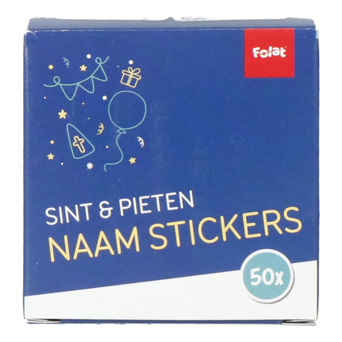 Load image into Gallery viewer, Folat bv cadeau naamstickers sint en pieten, 50st.
