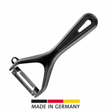 Westmark groente- en aspergeschiller met uitsteker, gentle, roestvrijstalen mes, met mesbeschermer, kleur: zwart, 28022270