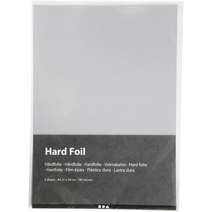 Creativ company hard folie, a4 21x30 cm, 190 cm, 5vellen