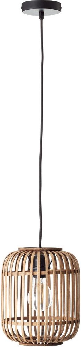 Brilliant woodrow - hanglamp - e27 max 1x40w - lichtbruin