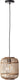 Brilliant woodrow - hanglamp - e27 max 1x40w - lichtbruin
