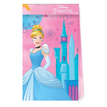 Globos papieren feestzakjes fsc disney princess live your story, 4st.