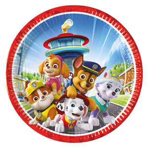 Globos papieren bordjes fsc paw patrol rescue heroes, 8st.