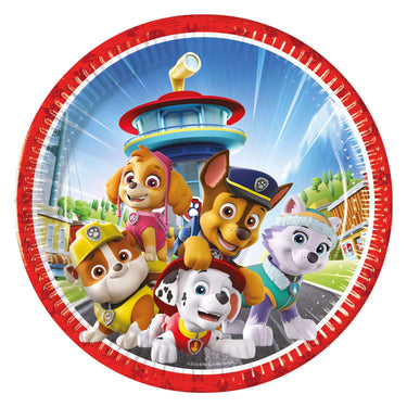 Globos papieren bordjes fsc paw patrol rescue heroes, 8st.