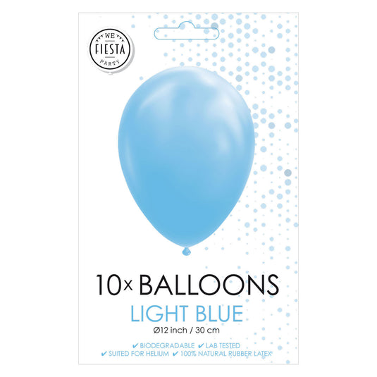 Globos ballonnen lichtblauw 30cm, 10st.