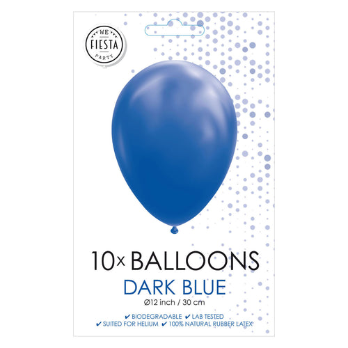 Globos ballonnen donkerblauw 30cm, 10st.