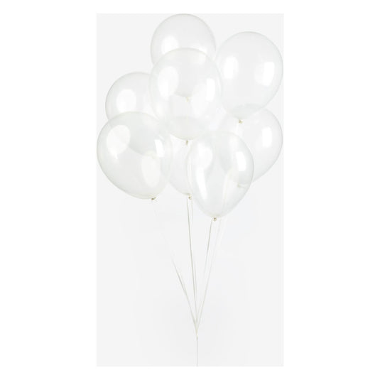 Globos ballonnen doorzichtig 30cm, 10st.