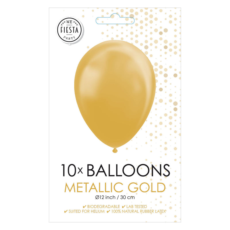 Load image into Gallery viewer, Globos ballonnen metallic goud 30cm, 10st.
