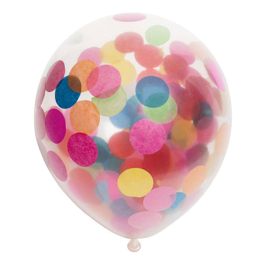 Globos confetti ballonnen papieren confetti mix 30cm, 6st.
