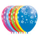 Globos ballonnen sterren mix kleuren 30cm, 8st.