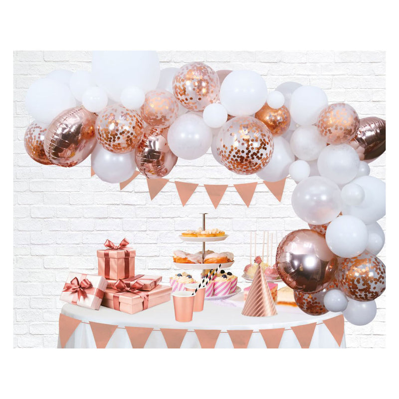 Load image into Gallery viewer, Globos ballonnen boog set rose goud
