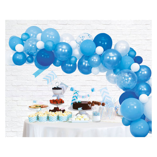 Globos ballonnen boog set blauw